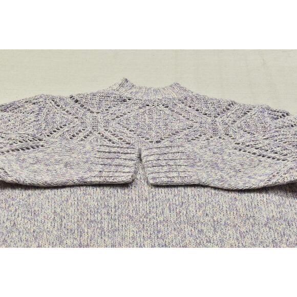 Torrid Women's Plus Size 2 Marled Cable Knit Mock Neck Sweater - Picture 6 of 8